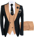 Oswald Glamorous Khaki Shawl Lapel Three Pieces Prom Suits For Men