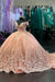 Glamorous Off-the-Shoulder Tulle Ball Gown Quinceanera Dresses with Floral Appliques - Prom Dresses