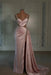 Prom Dress: Sweetheart Spaghetti Strap with High Slit Trail - Glamorous