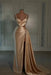 Prom Dress: Sweetheart Spaghetti Strap with High Slit Trail - Glamorous