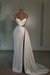 white om Dress: Sweetheart Spaghetti Strap with High Slit Trail - Glamorous
