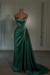 prom dress sweetheart spaghetti straps with high slit