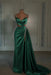 prom dress sweetheart spaghetti straps with high slit