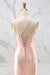 Glamorous Pink Shimmer Spaghetti Straps Satin Prom Dress
