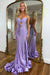 Glitter Diamonds Sweetheart Lace up Split Front Mermaid Prom Dresses