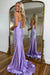 Glitter Diamonds Sweetheart Lace up Split Front Mermaid Prom Dresses