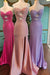 Glitter Diamonds Sweetheart Lace up Split Front Mermaid Prom Dresses