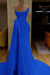 Glitter Sequin Strapless Mermaid Long Prom Dress with Split - Prom Dresses