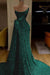 Glitter Sequin Strapless Mermaid Long Prom Dress with Split - Prom Dresses