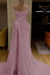 Glitter Sequin Strapless Mermaid Long Prom Dress with Split - Prom Dresses