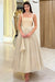 Sparkly Sequins Aline Evening Dress Tea Length with Straps