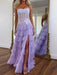 Glitter Strapless Tiered Ruffle Corset Prom Dress Long with Slit - Prom Dresses