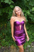 Simple Golden Corset Strapless Tight Short Homecoming Dress