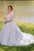 Gorgeous Half Sleeves Wedding Dress Aline Plus Size with Beadings