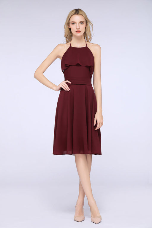 Simple Short Bridesmaid Dresses -Bridelily Simple Short Bridesmaid Dresses -Bridelily