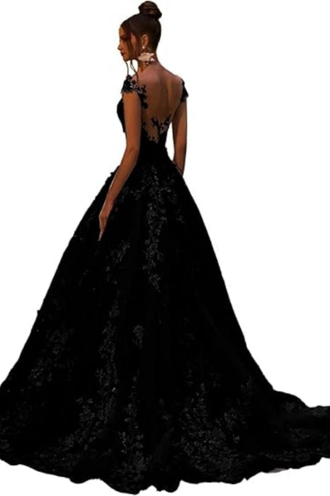 Gorgeous lace wedding dresses A line Sleeveless Tulle Bridal Dress Floor Length - Wedding Dresses