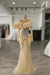 Gorgeous Long Sleeve Butter YellowG Evening Dress With Detachable Train Beaded Celebrity Dress - Prom Dresses