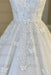 Gorgeous Off Shoulder White Lace Open Back White Lace Wedding Dresses
