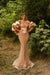 Gorgeous Satin Mermaid Evening Gown Beadings Floor Length Party Dres with puffy Sleeves