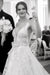 Gorgeous Sleeveless Lace Aline Wedding Dress V-Neck Tulle Bridal Dress