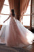 Gorgeous Square Neck Tulle Lace Wedding Dress with Cape