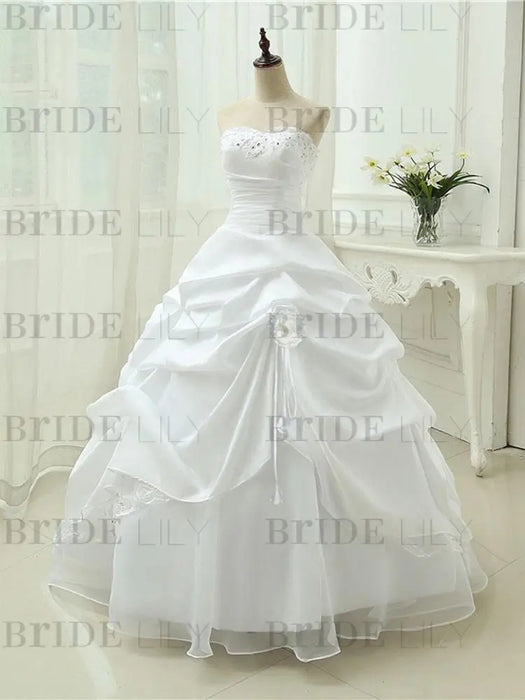 Gorgeous Sweetheart Beaded Ball Gowns Lace-Up Wedding Dresses - wedding dresses