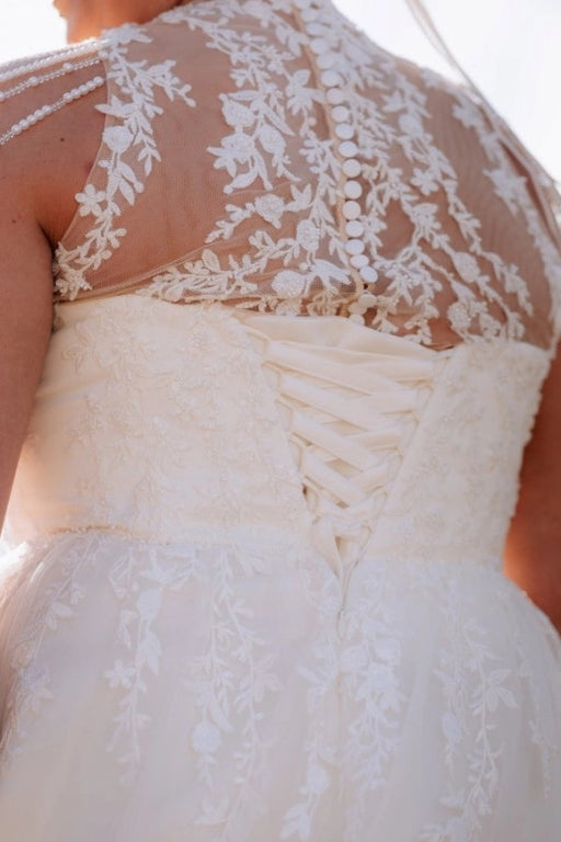 Gorgeous Tulle Aline Wedding Dress Lace with Tassels - Wedding Dresses