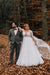 Gorgeous Tulle Lace Aline Wedding Dress Long Sleeves with Appliques