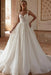 Gorgeous Tulle Lace Aline Wedding Dress Sweetheart with Chapel Train - Wedding Dresses