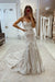 Gorgeous Tulle Lace Mermaid Wedding Dress Spaghetti Straps Glitter Bridal Dress - wedding dresses