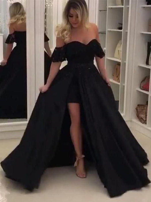 Sleeveless Black Long Prom Dresses Cheap - Bridelily Sleeveless Black Long Prom Dresses Cheap - Bridelily