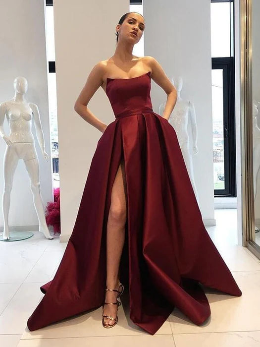 Elegant long evening gowns recommended showcasing noble elegance