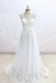 Graceful Appliques V-neck Tulle A-line Wedding Dress - Wedding Dresses