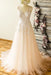 Graceful V-neck Appliques Lace Tulle Wedding Dress - Wedding Dresses