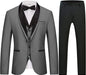Gavin Bespoke Gray Three Pieces Shawl Lapel Wedding Suits