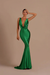 Green Elegant Champagne Mermaid Prom Dress Long Slimming
