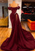 Green Off-the-Shoulder Prom Dress with Long Slit and Pleated Detail