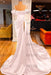 Green Off-the-Shoulder Prom Dress with Long Slit and Pleated Detail