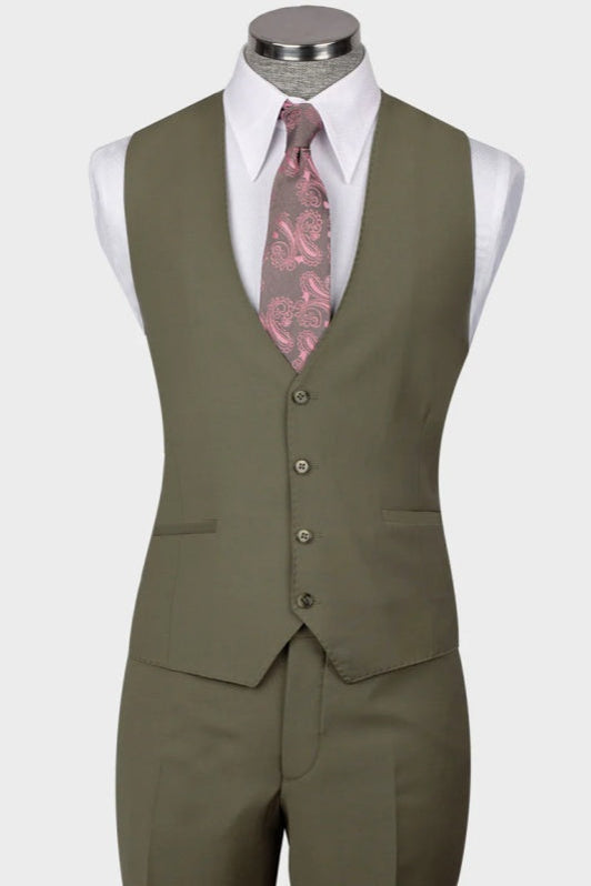 Green New Arrival Peaked Lapel Men Suits for Prom main image 1