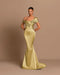Grey Off-The-Shoulder Evening Dress Bateau Pleated Ball Gown