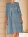 Dusty Blue mother of the bride lace bodice knee dress with long duster