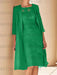 Green mother of the bride lace bodice knee dress with long duster