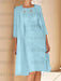 Light Sky Blue mother of the bride lace bodice knee dress with long duster
