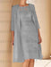 Silver mother of the bride lace bodice knee dress with long duster