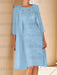 Sky Blue mother of the bride lace bodice knee dress with long duster