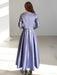 Ankle-Length Mother of the Bride A-Line Dress with Half Sleeves and Pockets
