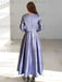 Ankle-Length Mother of the Bride A-Line Dress with Half Sleeves and Pockets