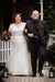 Half Sleeves Mermaid Wedding Dress Plus Size V-neck Tulle Lace Bridal Gown