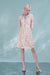 Half Sleeves Pink Lace Formal Dress Jewel Neck Aline Daily Wear Dress - Photo Color / S - Dresses