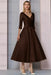 Chocolate Half Sleeves Satin Wedding Guest Dress Ankle Length Mother of the Bride Dress - Prom Dresses
